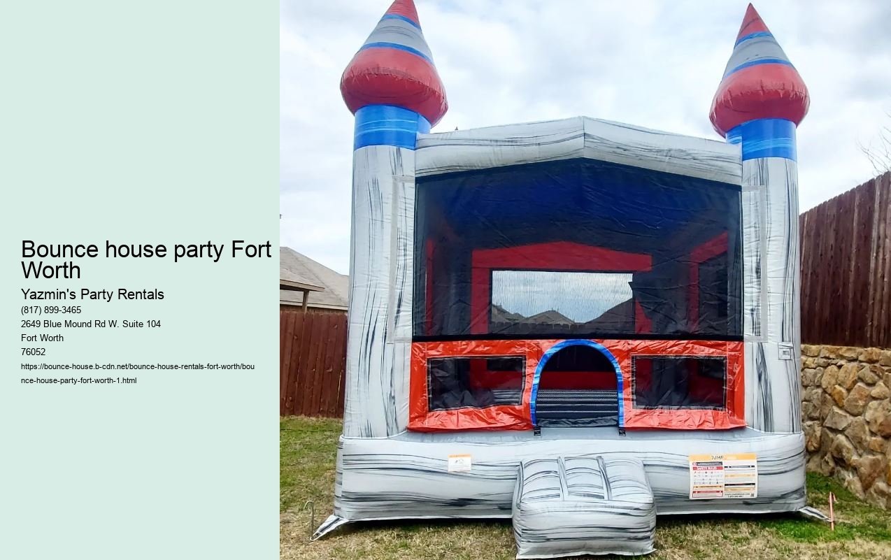 Bounce house party Fort Worth 